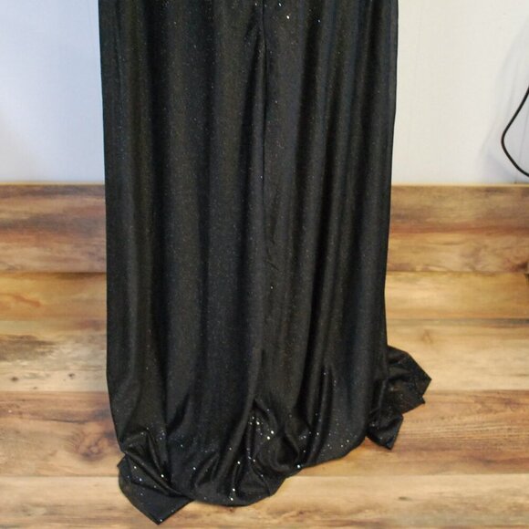 NWT Sparkling Short Sleeve V-Neck Ribbon Waist A-Line Evening Dress 2XL - Picture 6 of 7